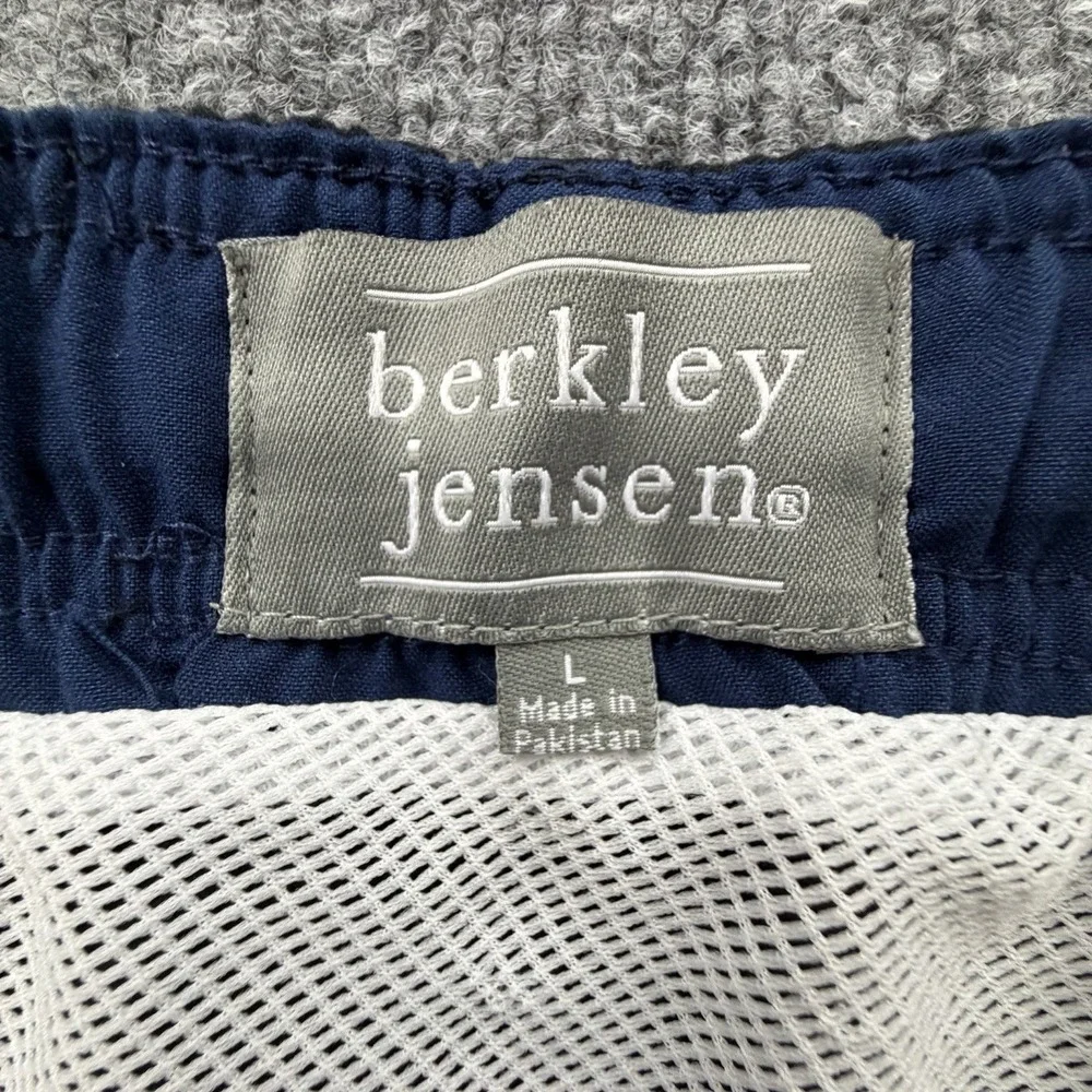 Berkley Jensen‎ Mens Cargo Shorts Black Drawstring Elastic Waist Casual L NWT
